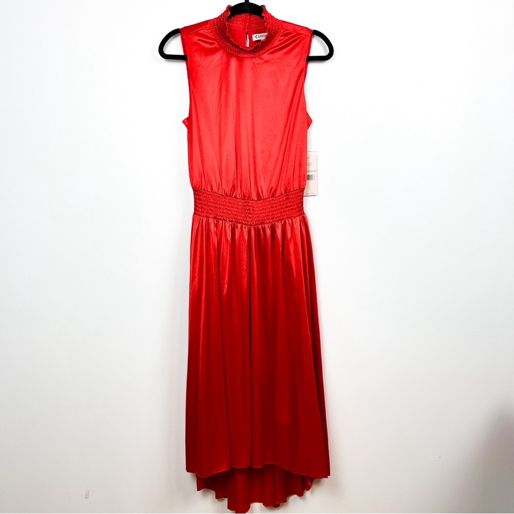 Nanette Lepore Blood Orange High Neck Sleeveless Formal Dress